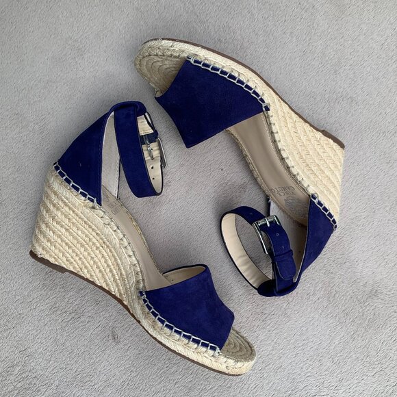 Vince Camuto Leera Genuine Leather Espadrille Platform Wedge Sandals Sz8 - Picture 10 of 16